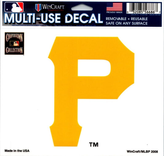 (HCW) Pittsburgh Pirates Multi-Use Decal Sticker MLB 5"x6" Baseball Image 1