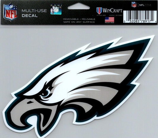 Philadelphia Eagles Multi-Use Decal Sticker 5"x6" NFL Clear Back  Image 1