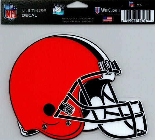 Cleveland Browns Multi-Use Decal Sticker 5"x6" NFL Clear Back  Image 1