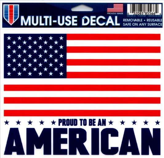 United States USA Proud To Be American Multi-Use Decal 5"x 6" Image 1