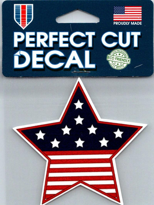 United States USA Star Perfect Cut Decal 4"x4" Image 1