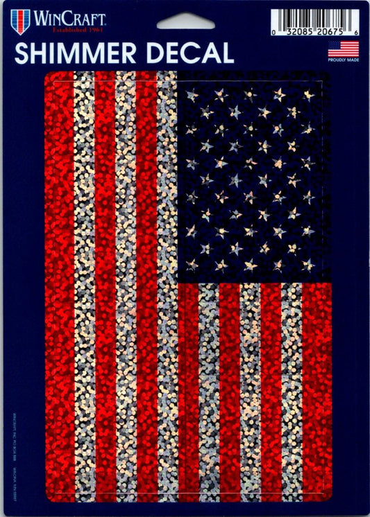 United States USA Shimmer Decal Flag 5"x7" Image 1