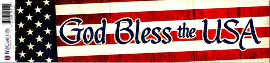 United States USA Bumper Strip 3"x12" God Bless The USA Image 1
