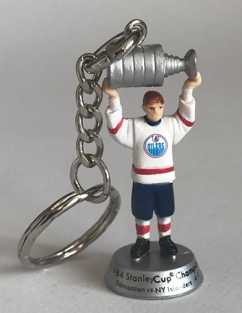 Edmonton Oilers 1984 Stanley Cup Champions 2" Figure Keychain in Package Image 1