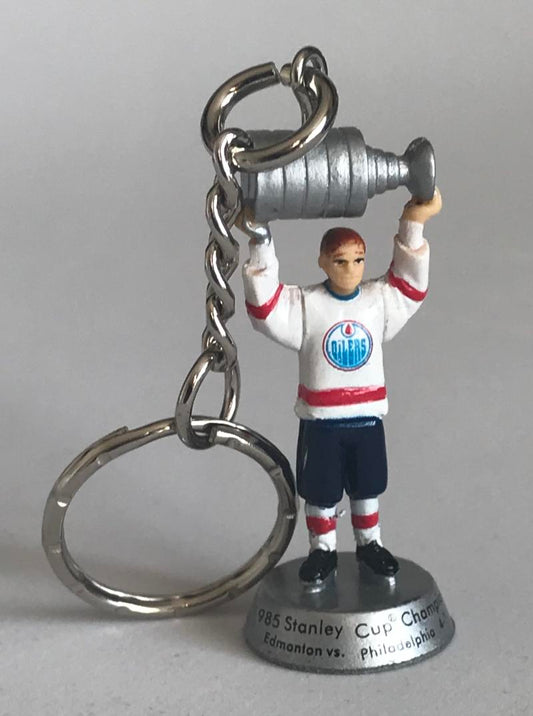 Edmonton Oilers 1985 Stanley Cup Champions 2" Figure Keychain in Package Image 1