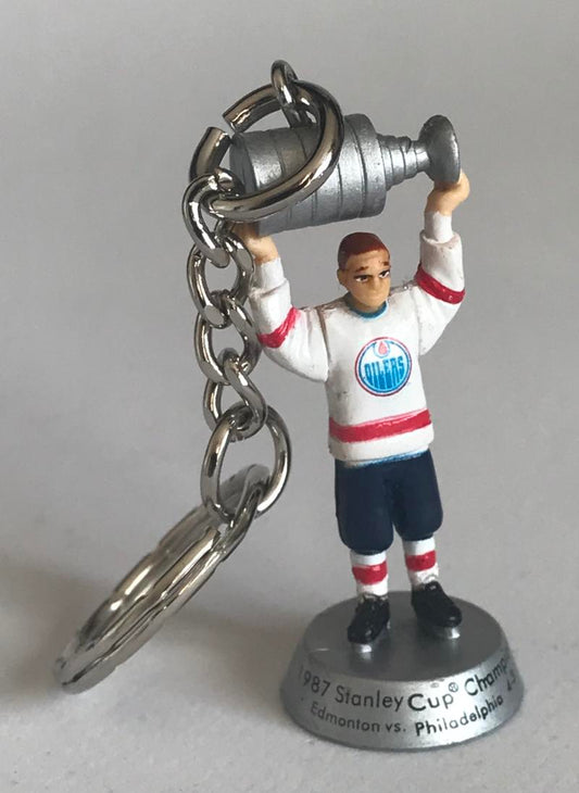 Edmonton Oilers 1987 Stanley Cup Champions 2" Figure Keychain in Package Image 1