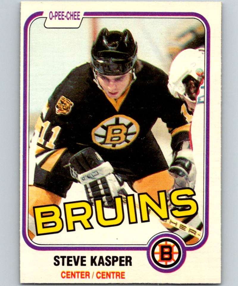 1981-82 O-Pee-Chee #4 Steve Kasper RC Rookie Bruins 6296