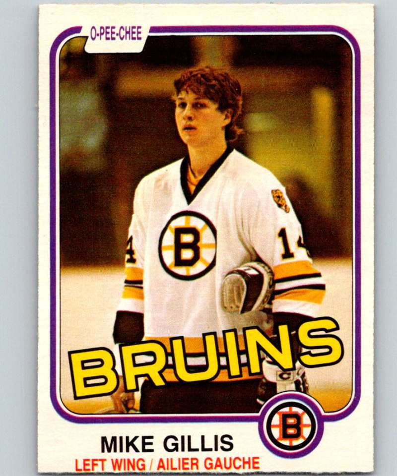 1981-82 O-Pee-Chee #12 Mike Gillis RC Rookie Bruins 6304