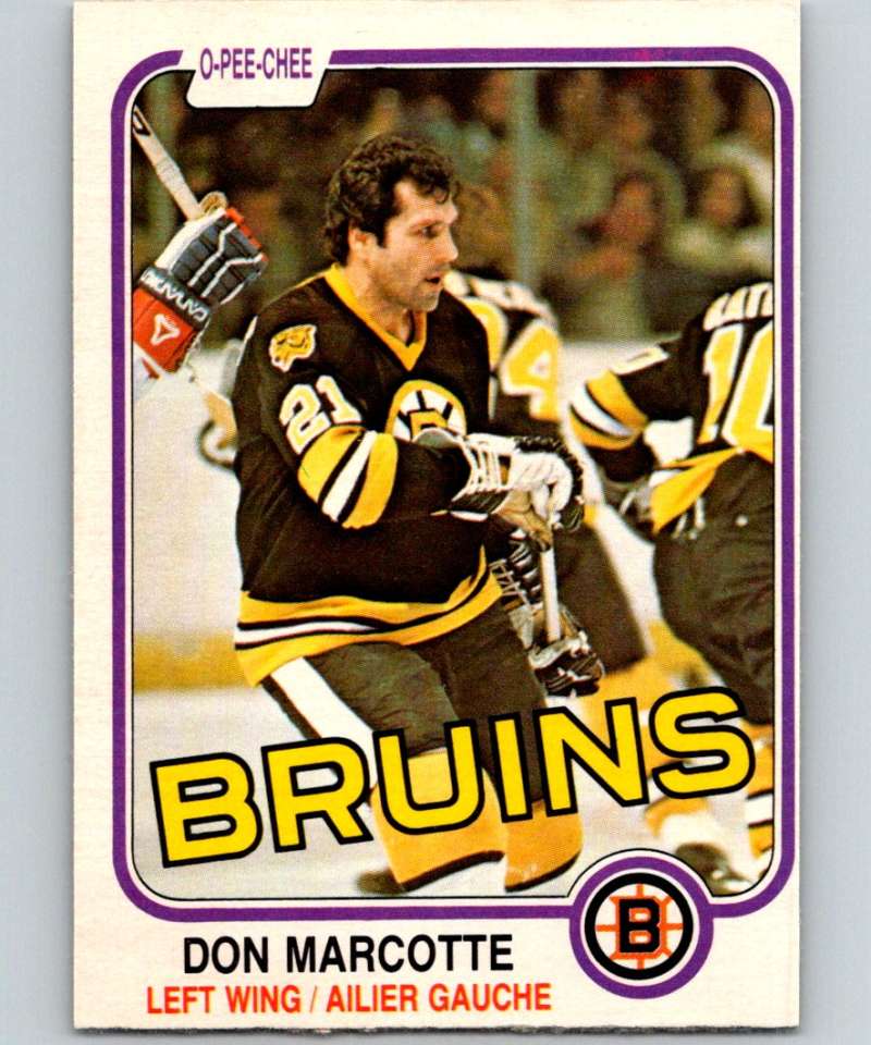 1981-82 O-Pee-Chee #14 Don Marcotte Bruins 6306