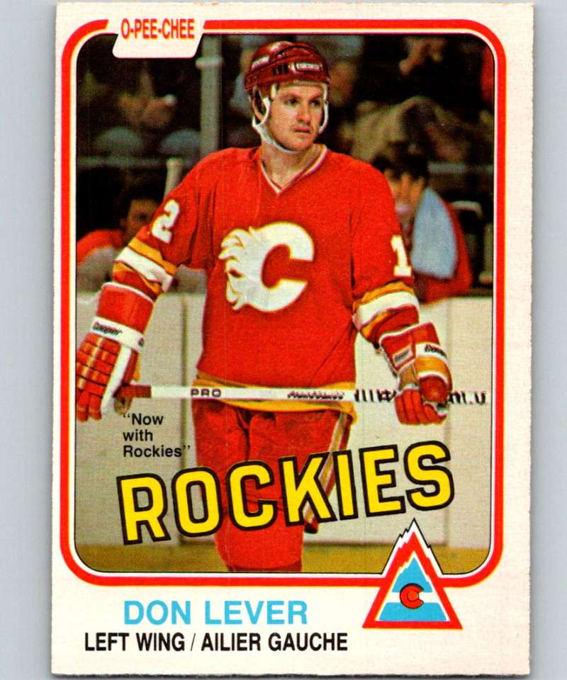 1981-82 O-Pee-Chee #45 Don Lever Rockies 6337