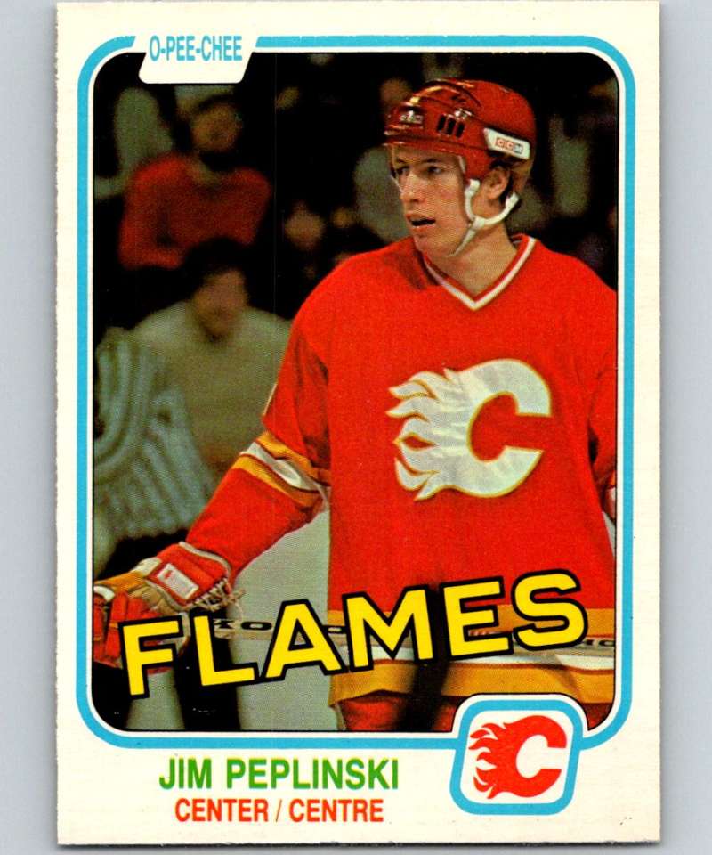 1981-82 O-Pee-Chee #49 Jim Peplinski RC Rookie Flames 6341