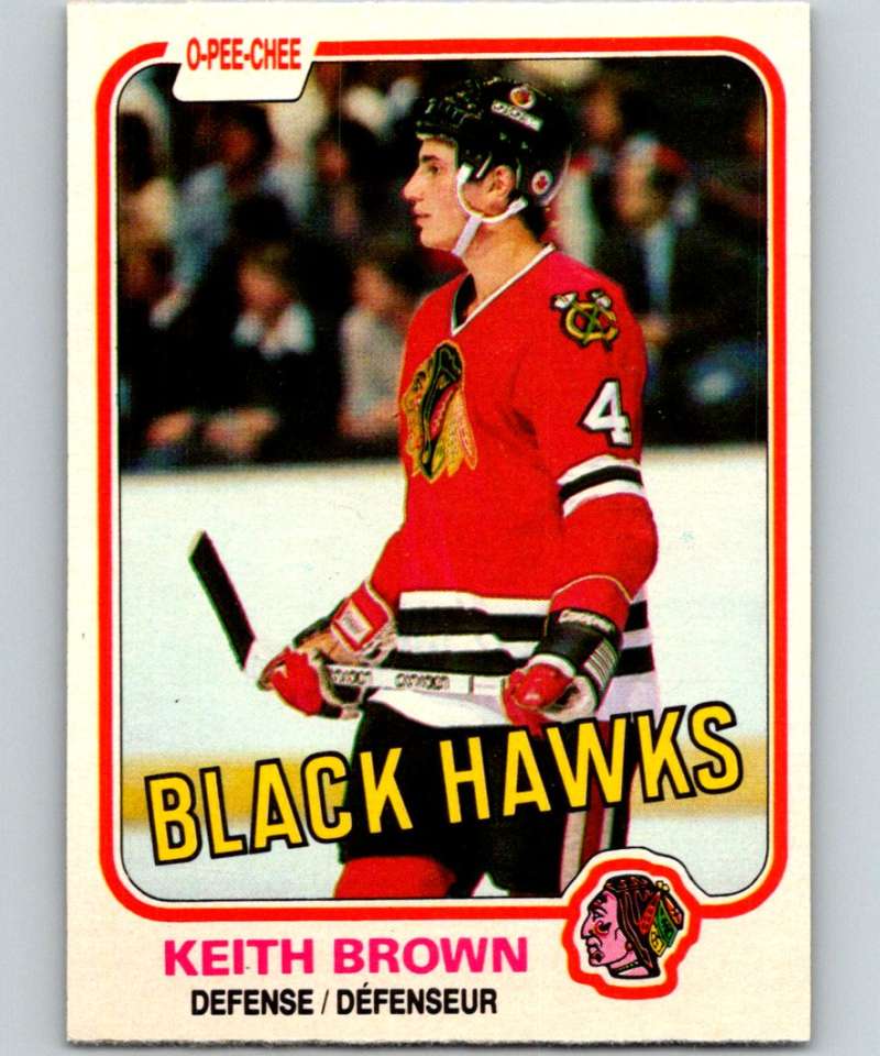 1981-82 O-Pee-Chee #55 Keith Brown Blackhawks 6347