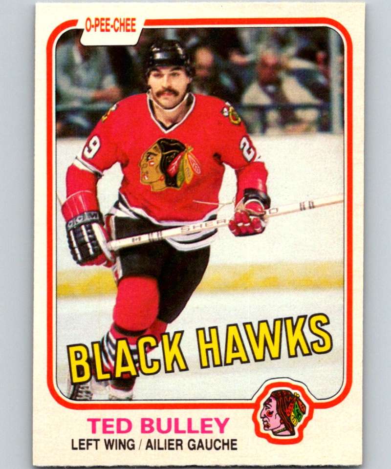 1981-82 O-Pee-Chee #56 Ted Bulley Blackhawks 6348