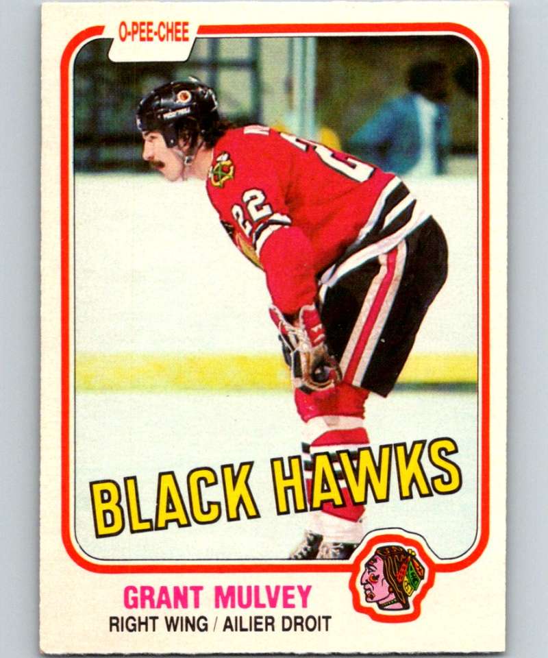 1981-82 O-Pee-Chee #60 Grant Mulvey Blackhawks 6352