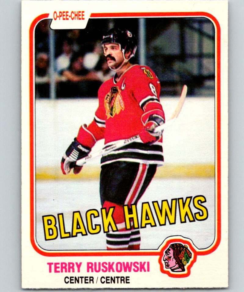 1981-82 O-Pee-Chee #62 Terry Ruskowski Blackhawks 6354