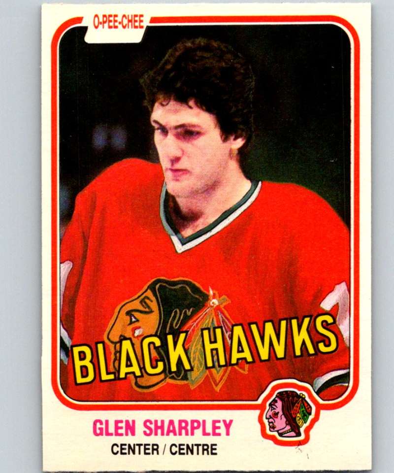 1981-82 O-Pee-Chee #64 Glen Sharpley Blackhawks 6356