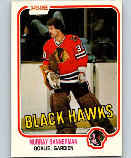 1981-82 O-Pee-Chee #68 Murray Bannerman RC Rookie Blackhawks 6360