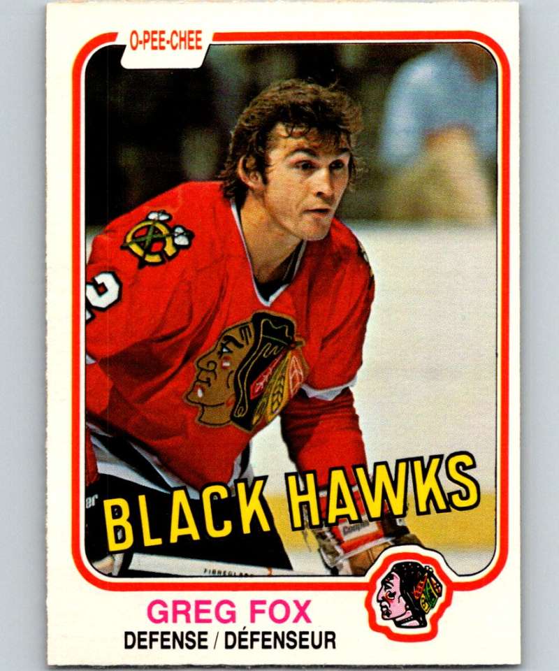 1981-82 O-Pee-Chee #69 Greg Fox Blackhawks 6361