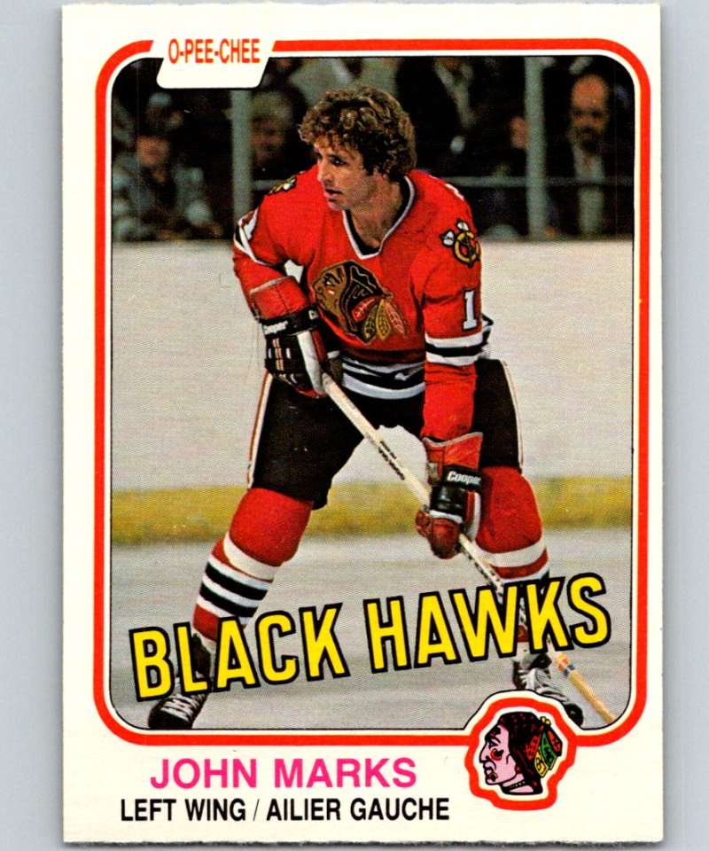 1981-82 O-Pee-Chee #70 John Marks Blackhawks 6362