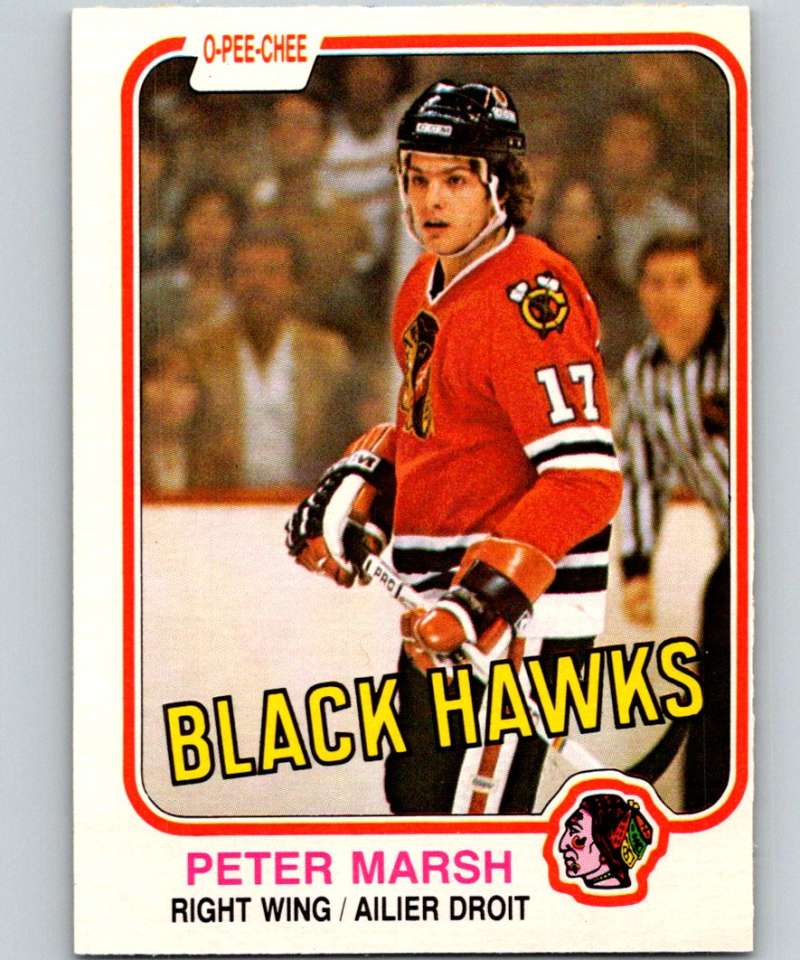 1981-82 O-Pee-Chee #71 Peter Marsh Blackhawks 6363