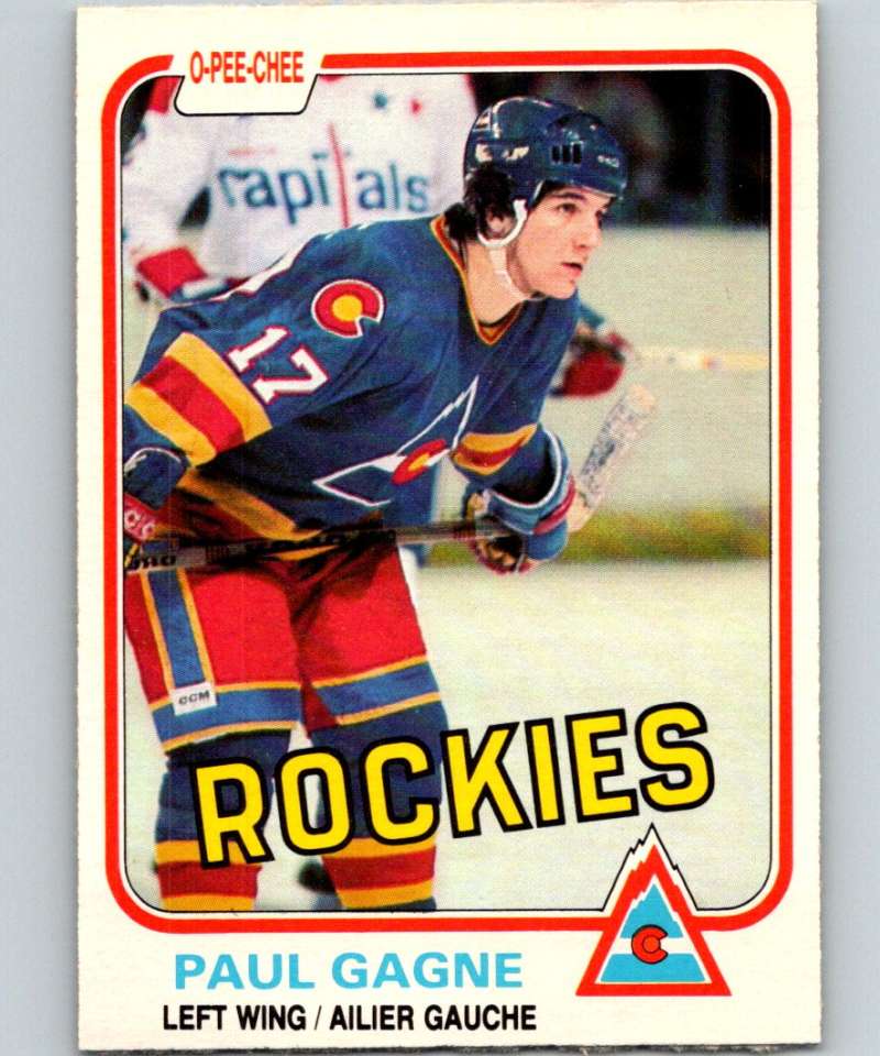 1981-82 O-Pee-Chee #75 Paul Gagne RC Rookie Rockies 6368