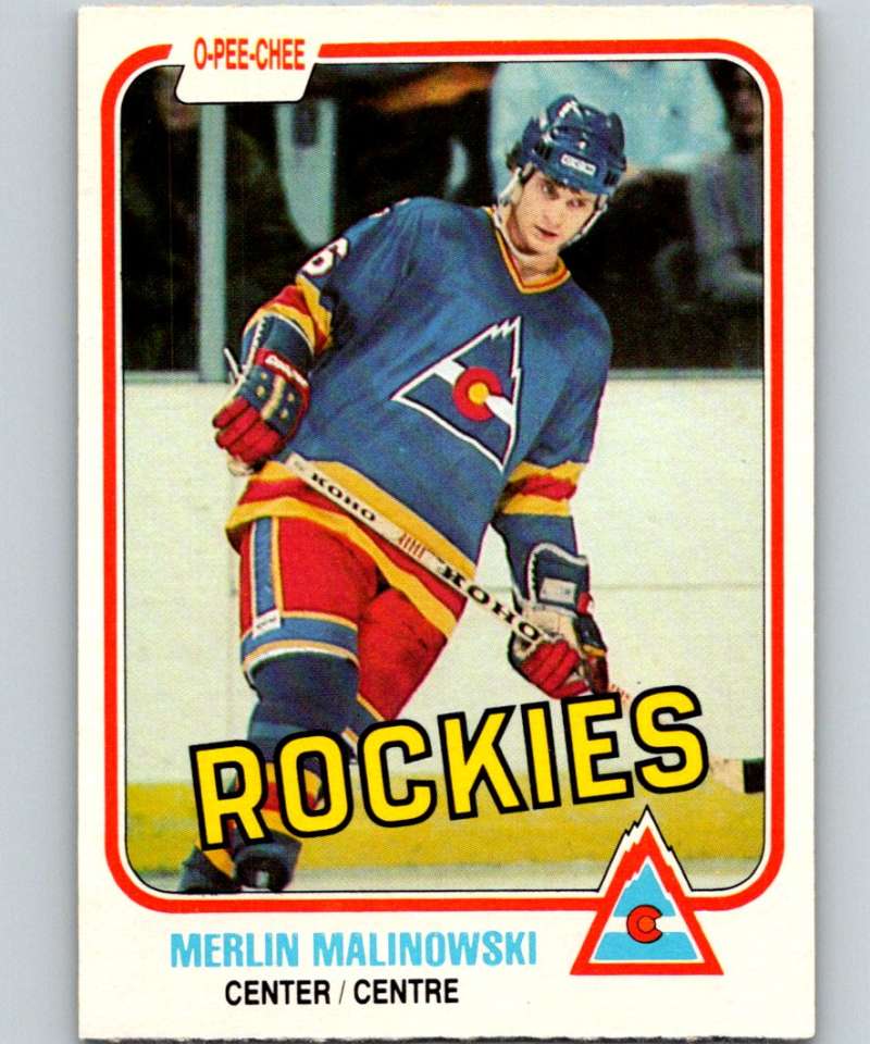 1981-82 O-Pee-Chee #76 Merlin Malinowski RC Rookie Rockies 6369