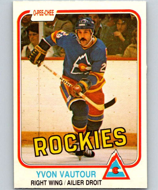1981-82 O-Pee-Chee #84 Yvon Vautour RC Rookie Rockies 6377