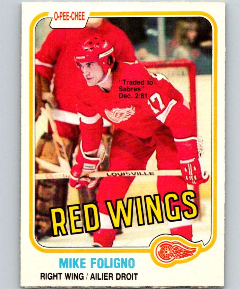 1981-82 O-Pee-Chee #87 Mike Foligno Red Wings 6380