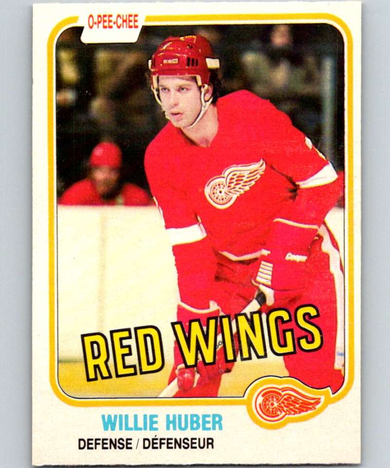 1981-82 O-Pee-Chee #89 Willie Huber Red Wings 6382