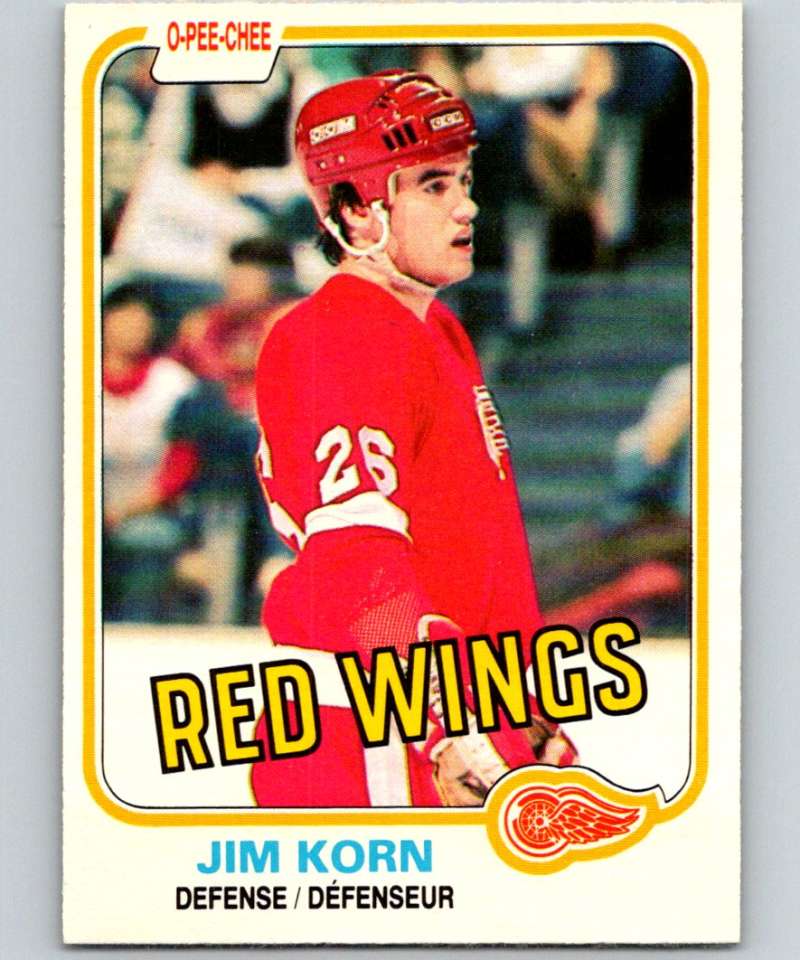 1981-82 O-Pee-Chee #91 Jim Korn RC Rookie Red Wings 6384