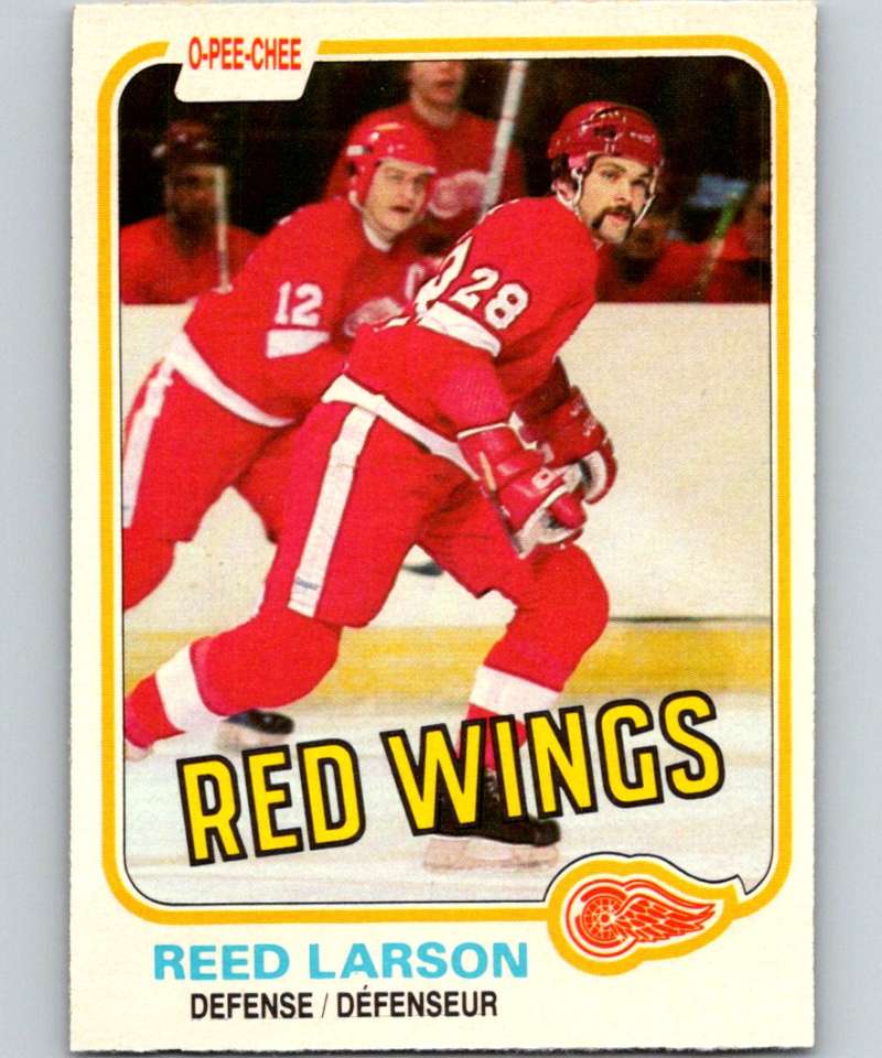 1981-82 O-Pee-Chee #92 Reed Larson Red Wings 6385