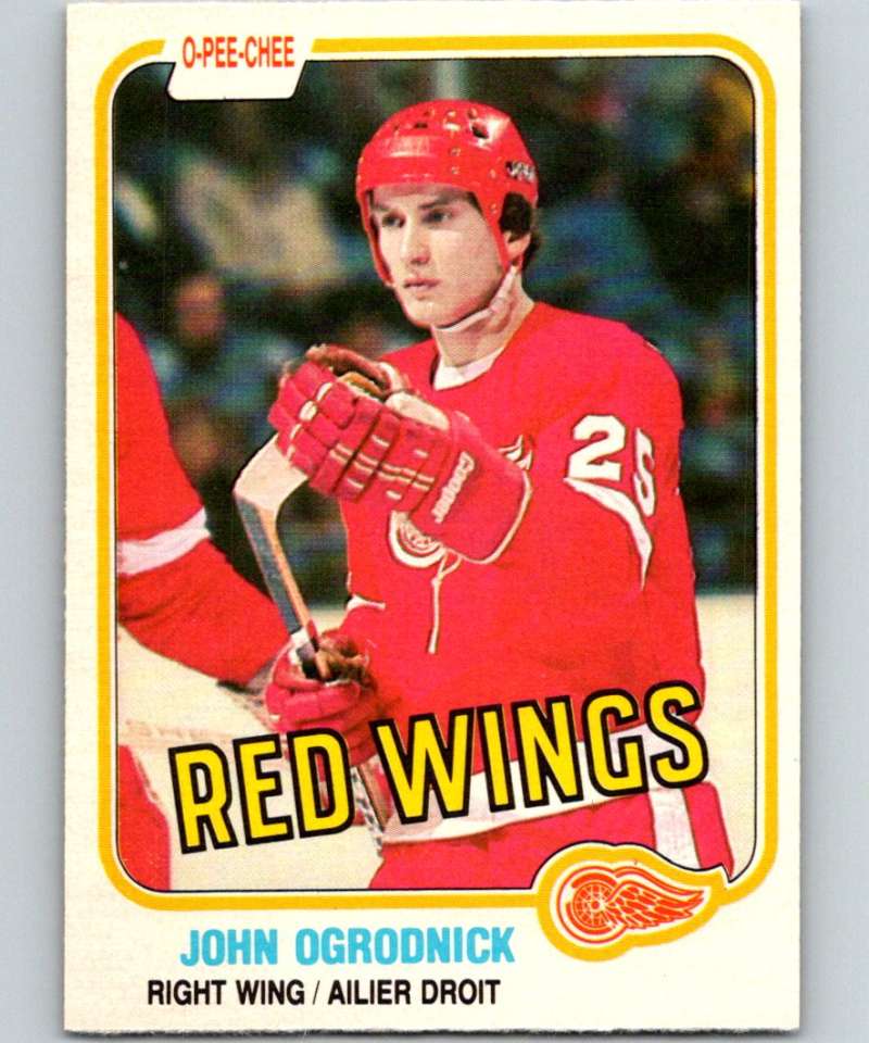 1981-82 O-Pee-Chee #95 John Ogrodnick Red Wings 6388