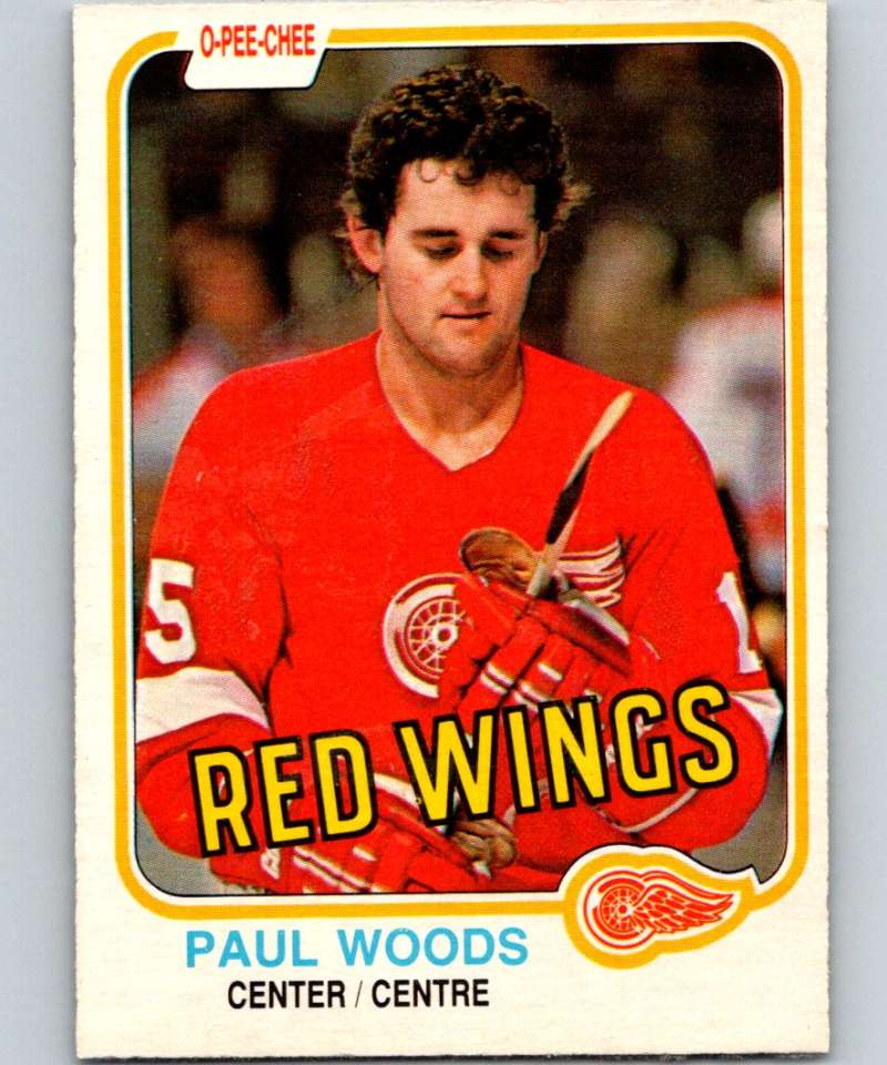 1981-82 O-Pee-Chee #104 Paul Woods Red Wings 6397
