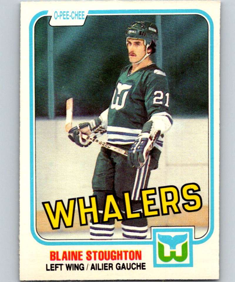 1981-82 O-Pee-Chee #132 Blaine Stoughton Whalers 6425