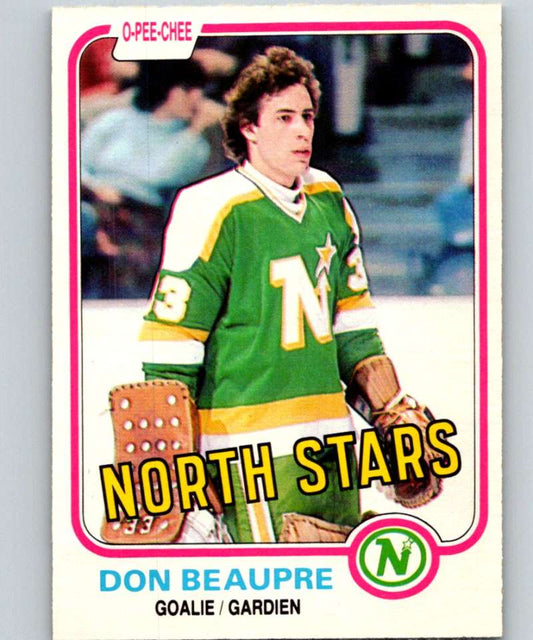 1981-82 O-Pee-Chee #159 Don Beaupre RC Rookie North Stars 6452
