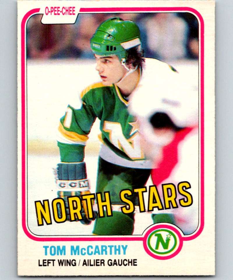 1981-82 O-Pee-Chee #164 Tom McCarthy North Stars 6457