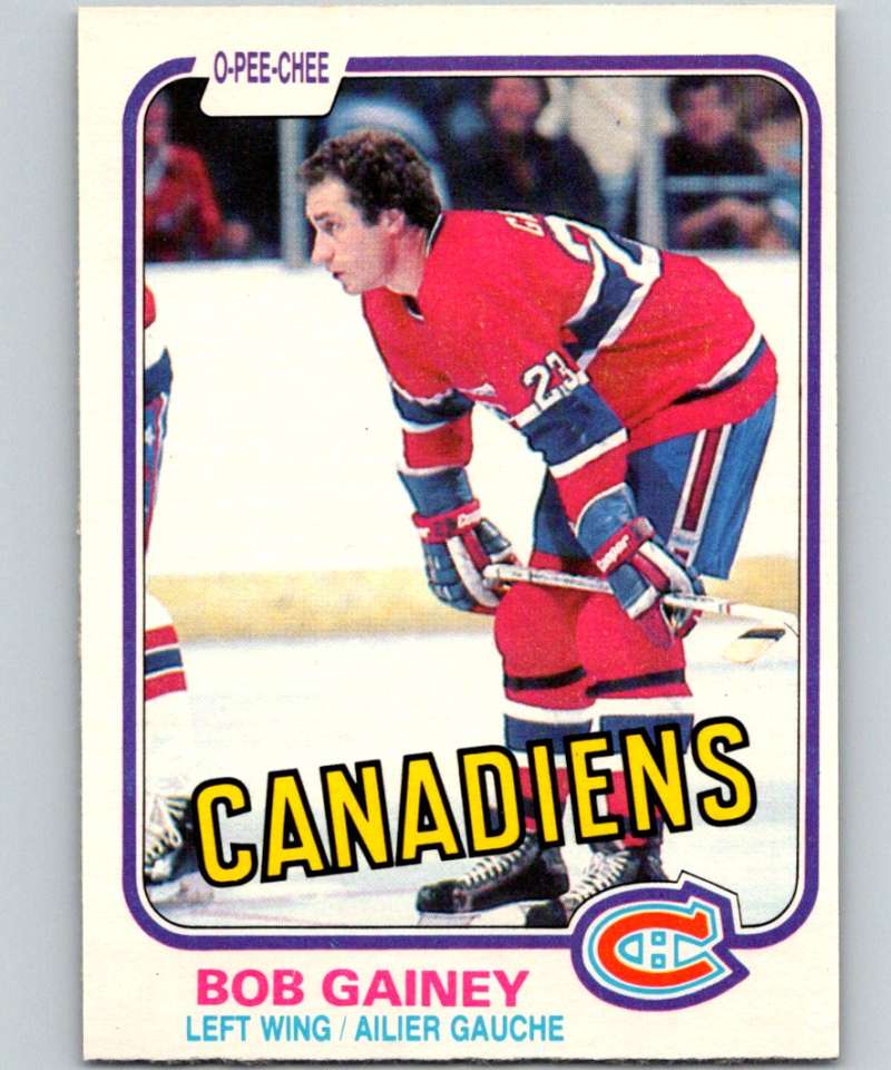 1981-82 O-Pee-Chee #176 Bob Gainey Canadiens 6469