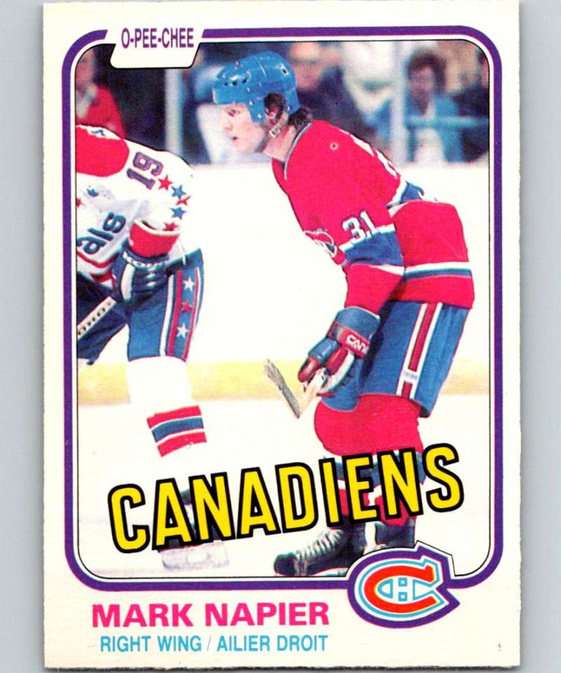 1981-82 O-Pee-Chee #178 Mark Napier Canadiens 6471