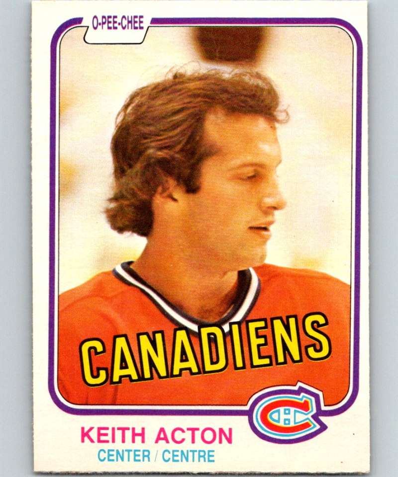 1981-82 O-Pee-Chee #181 Keith Acton RC Rookie Canadiens 6474