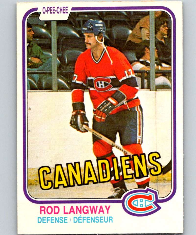 1981-82 O-Pee-Chee #186 Rod Langway Canadiens 6479