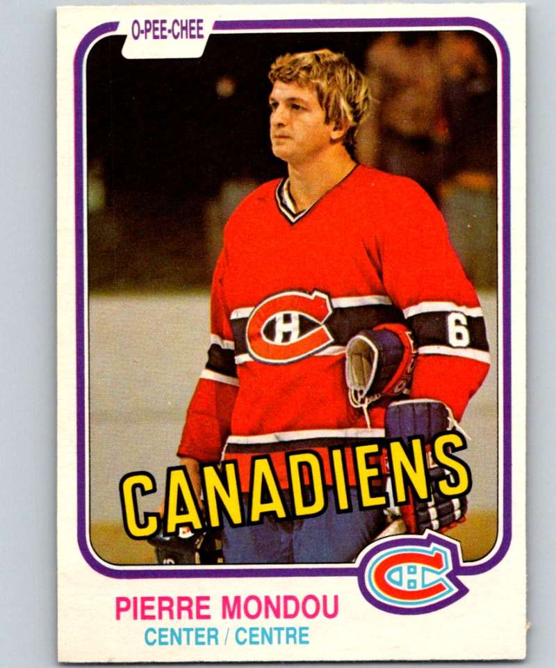 1981-82 O-Pee-Chee #188 Pierre Mondou Canadiens 6481
