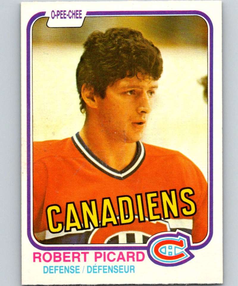 1981-82 O-Pee-Chee #189 Robert Picard Canadiens 6482