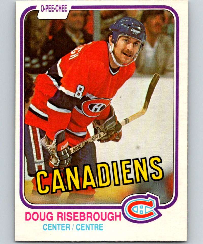 1981-82 O-Pee-Chee #190 Doug Risebrough Canadiens 6483