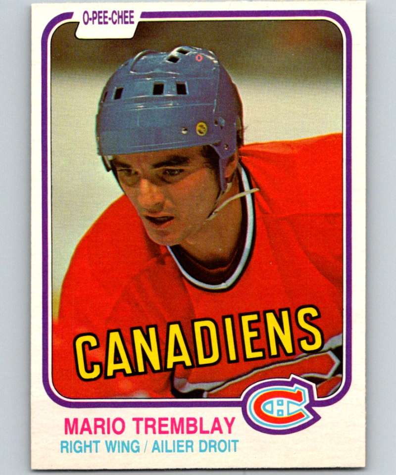 1981-82 O-Pee-Chee #192 Mario Tremblay Canadiens 6485