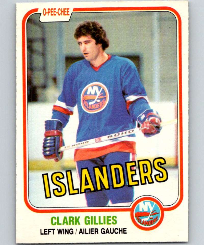 1981-82 O-Pee-Chee #202 Clark Gillies NY Islanders 6495