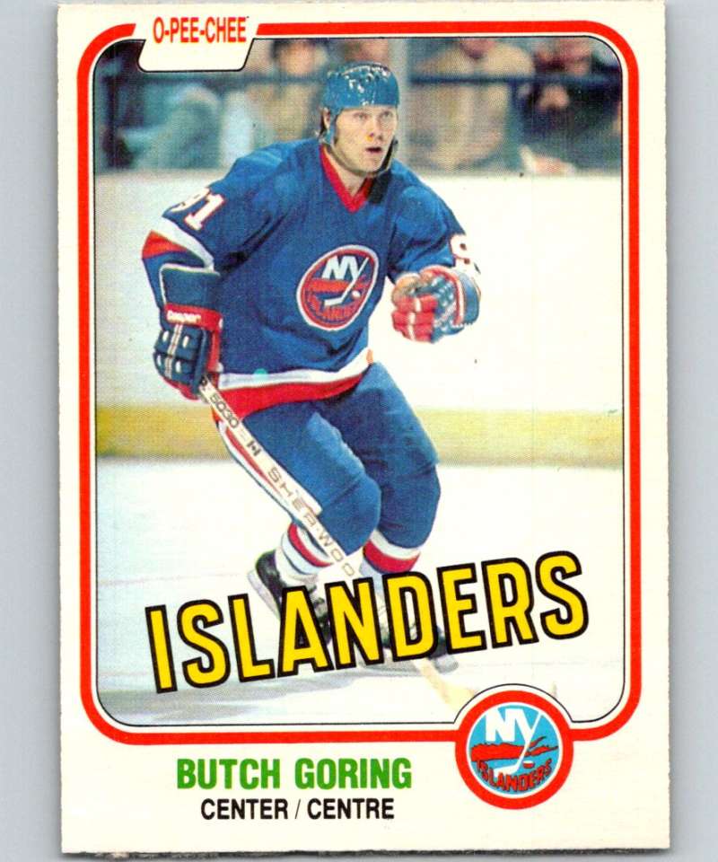 1981-82 O-Pee-Chee #203 Butch Goring NY Islanders 6496
