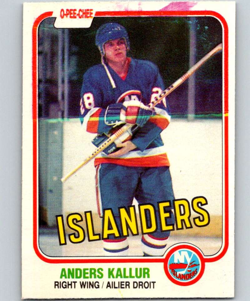 1981-82 O-Pee-Chee #204 Anders Kallur NY Islanders 6497