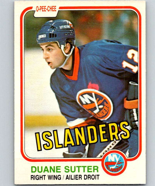 1981-82 O-Pee-Chee #211 Duane Sutter RC Rookie NY Islanders 6504