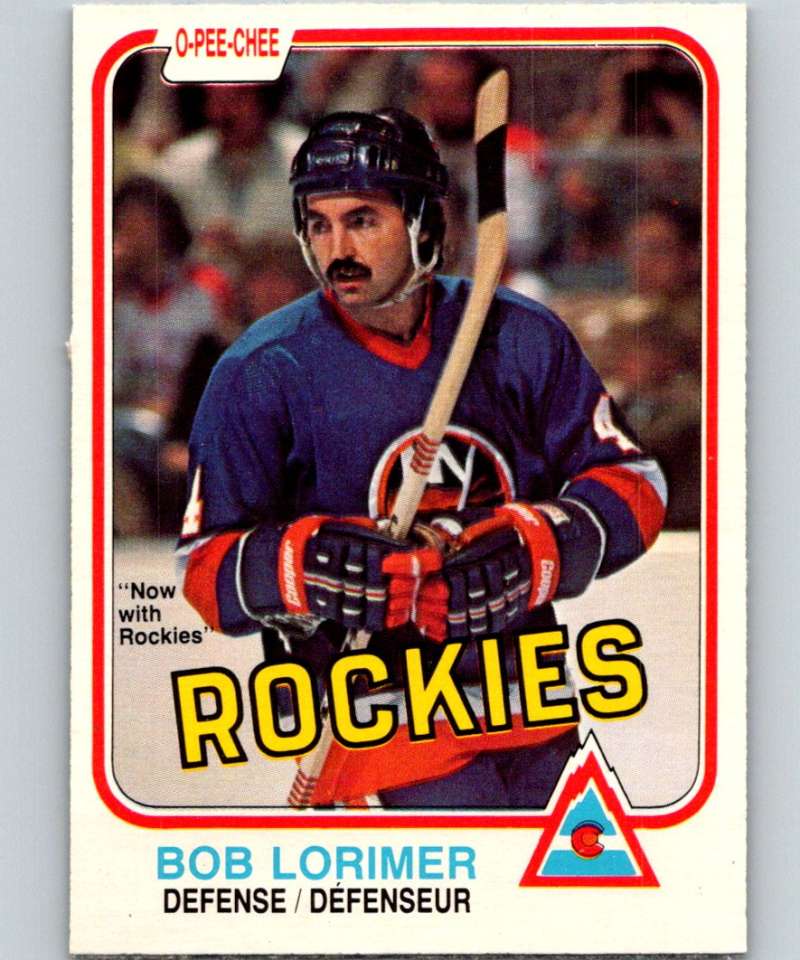 1981-82 O-Pee-Chee #214 Bob Lorimer Rockies 6507