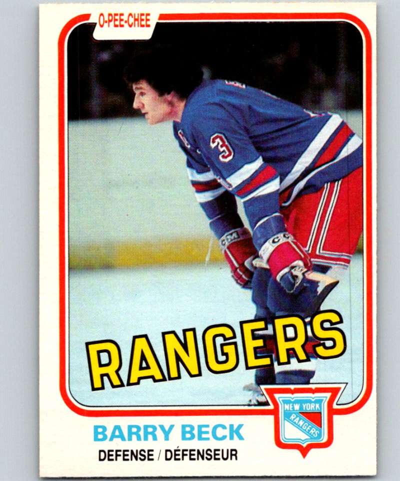 1981-82 O-Pee-Chee #220 Barry Beck NY Rangers 6513